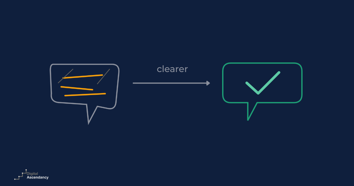 Illustration contrasting a vague AI prompt with a clear, well-structured one